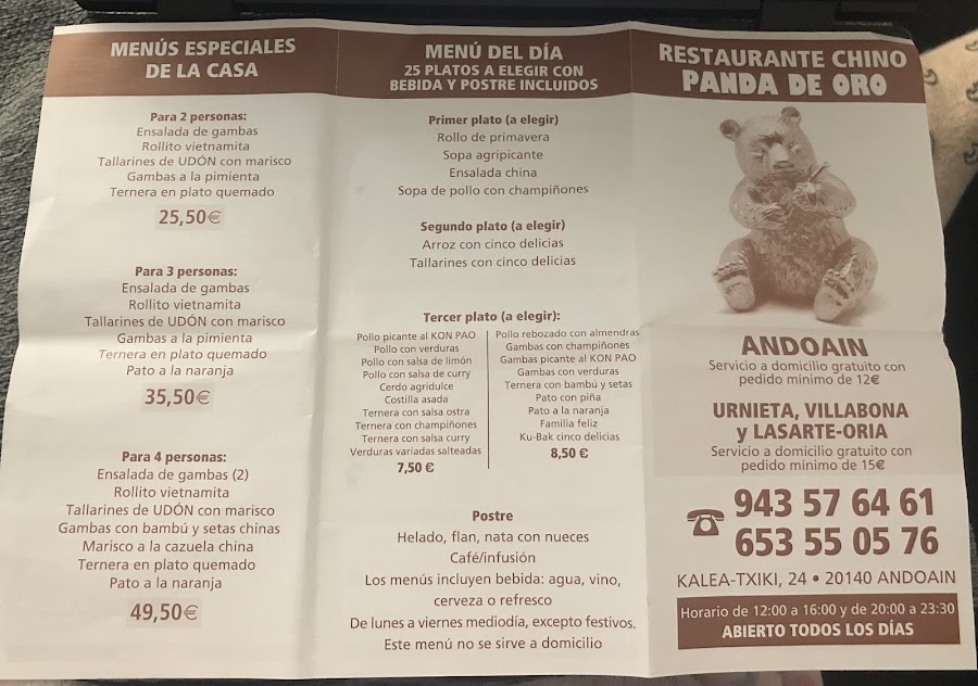 Restaurante Chino Panda de Oro